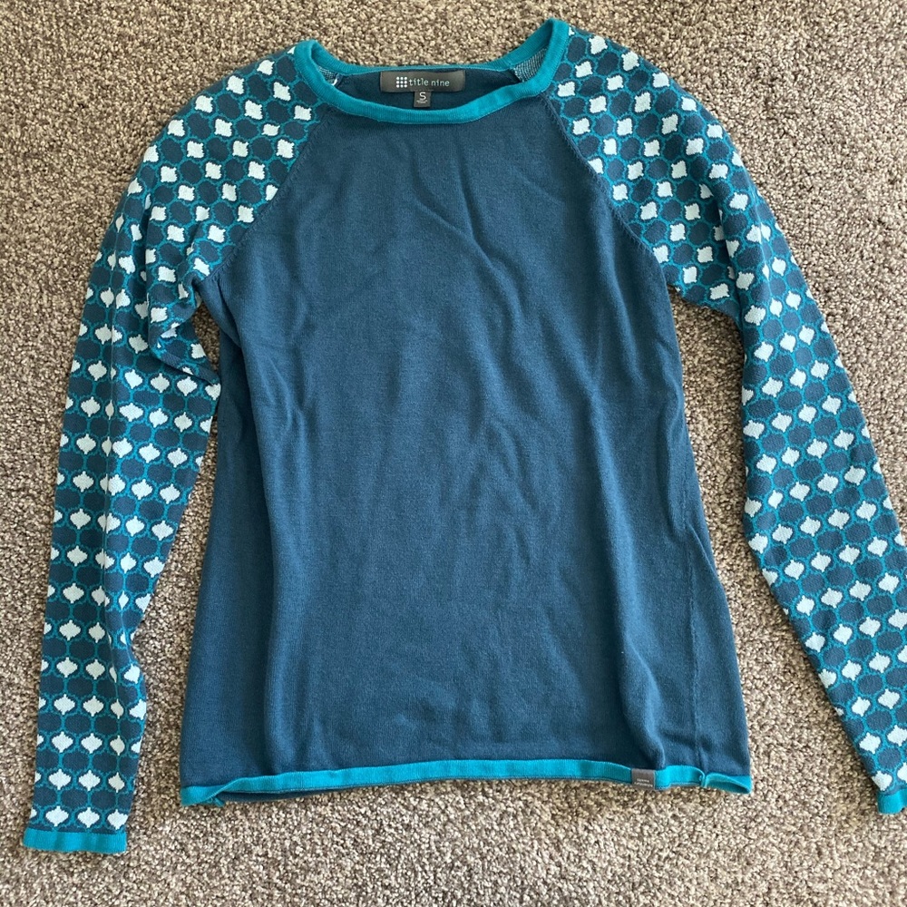 Title Nine Blue Sweater- Small
